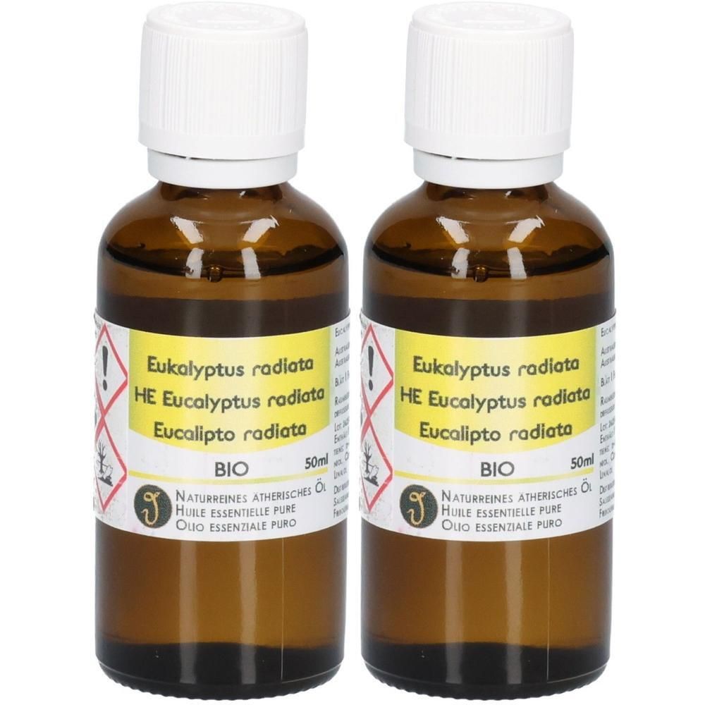 Zwei Flaschen ätherisches Eukalyptusöl, 50ml, BIO.
