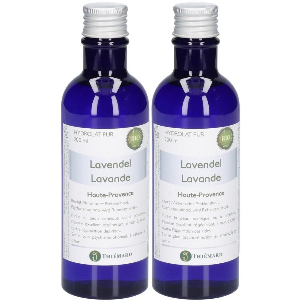 Zwei Flaschen Lavendel Hydrolat Pur, 200ml, Bio-zertifiziert.