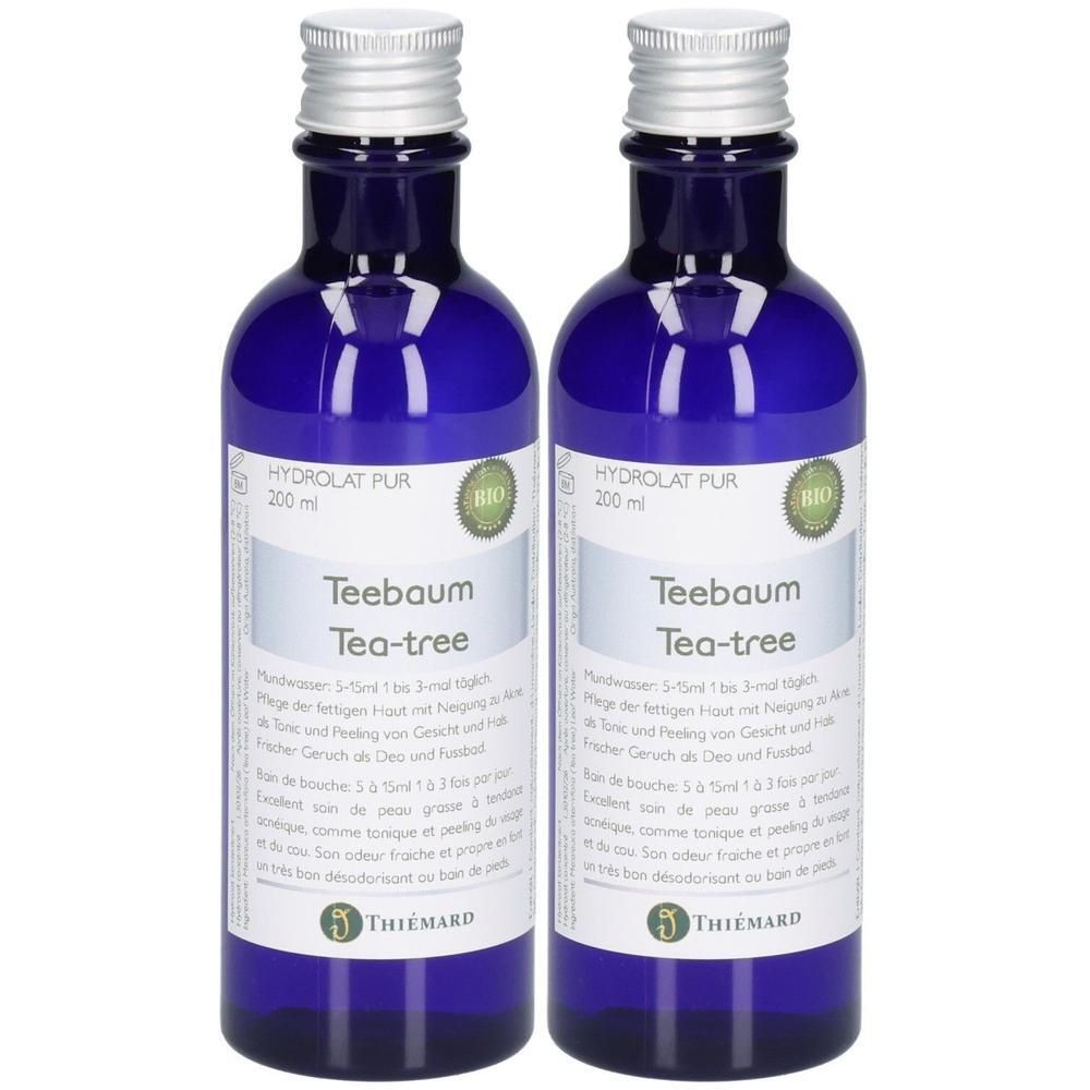 Zwei Flaschen Teebaum Hydrolat PUR BIO, 200ml.