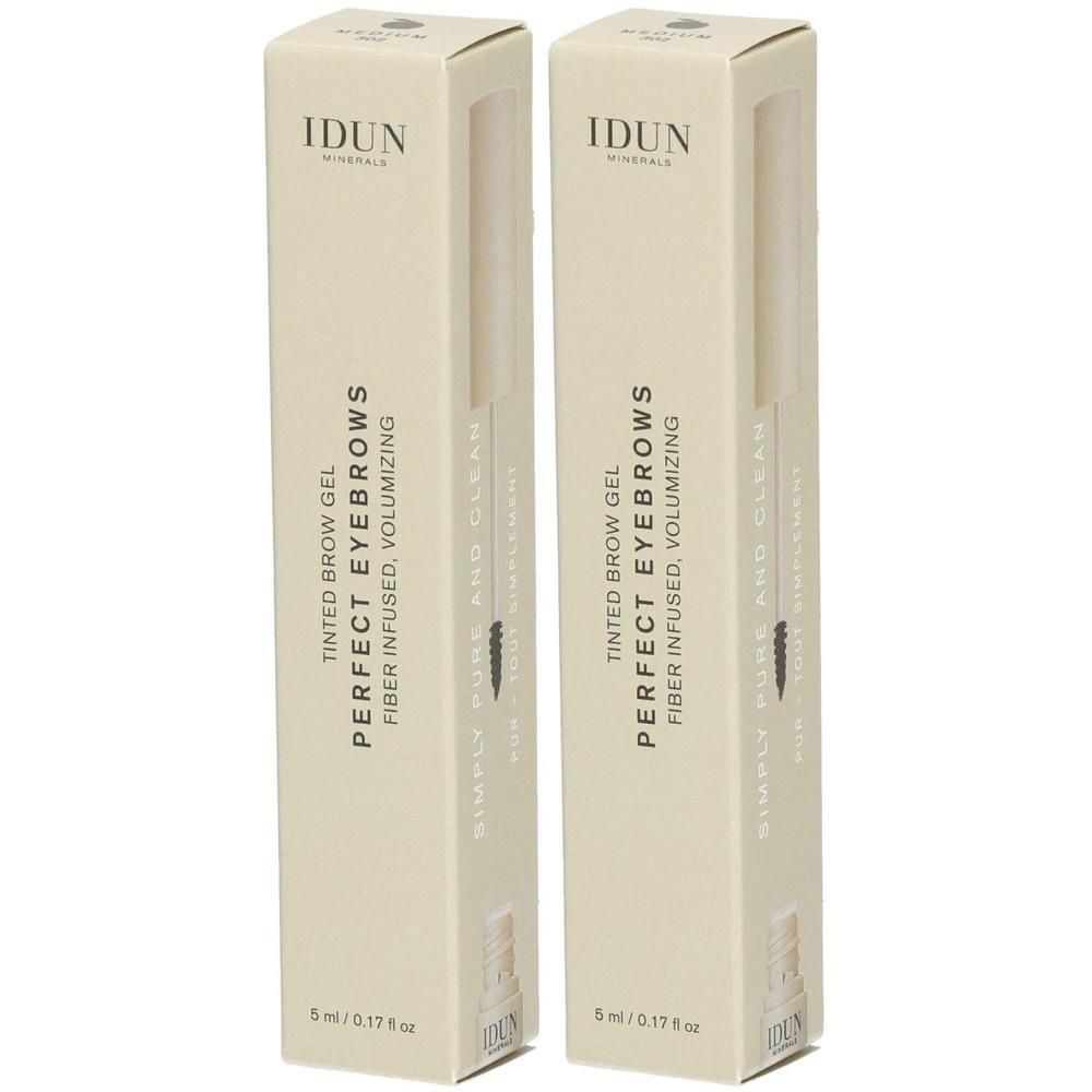 IDUN Minerals Perfect Eyebrows getönter Augenbrauengel, 2 Stück.