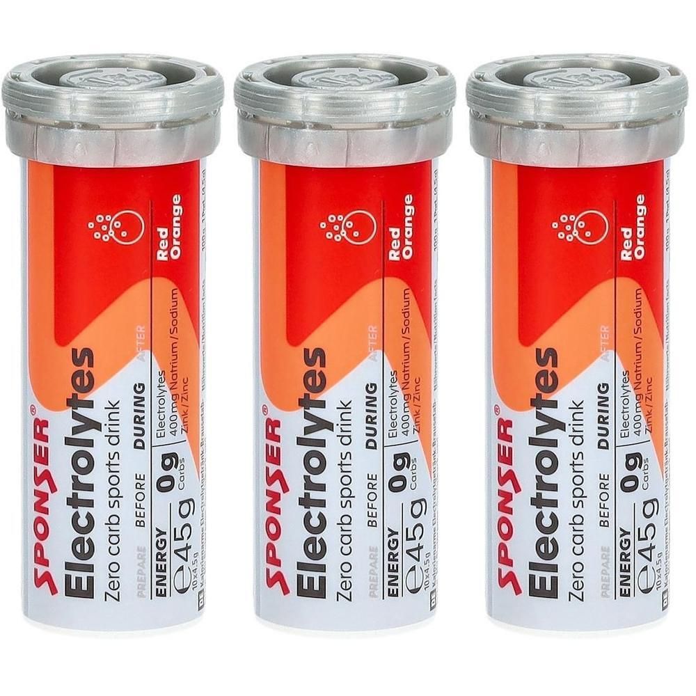 Drei Röhren Sponser Electrolytes Zero carb sports drink.
