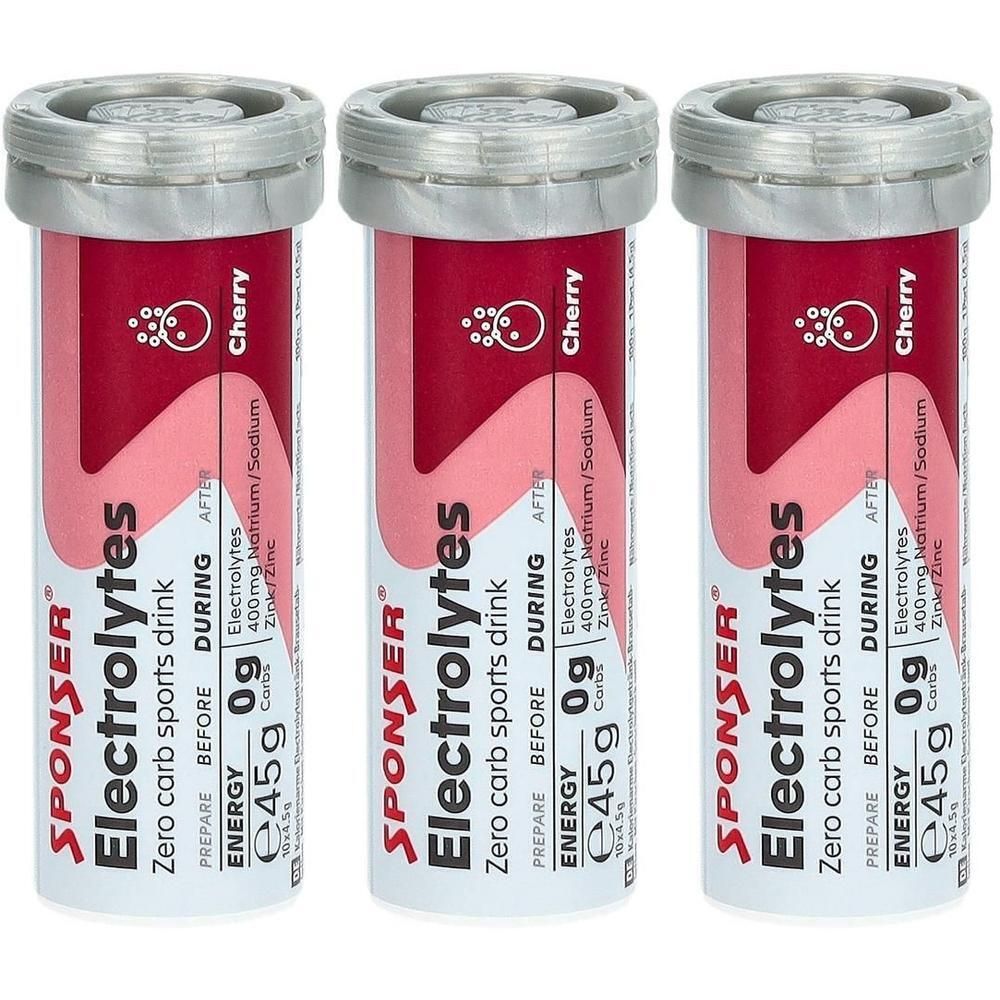 SPONSER Boisson Sportive - Electrolytes - Comprimés Effervescents - Cerise