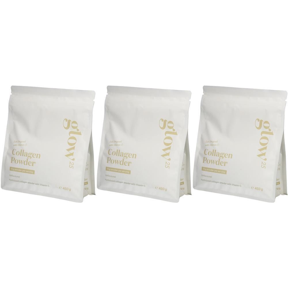 Glow25 Collagen Powder – Hydrolysat de collagène avec vitamine C