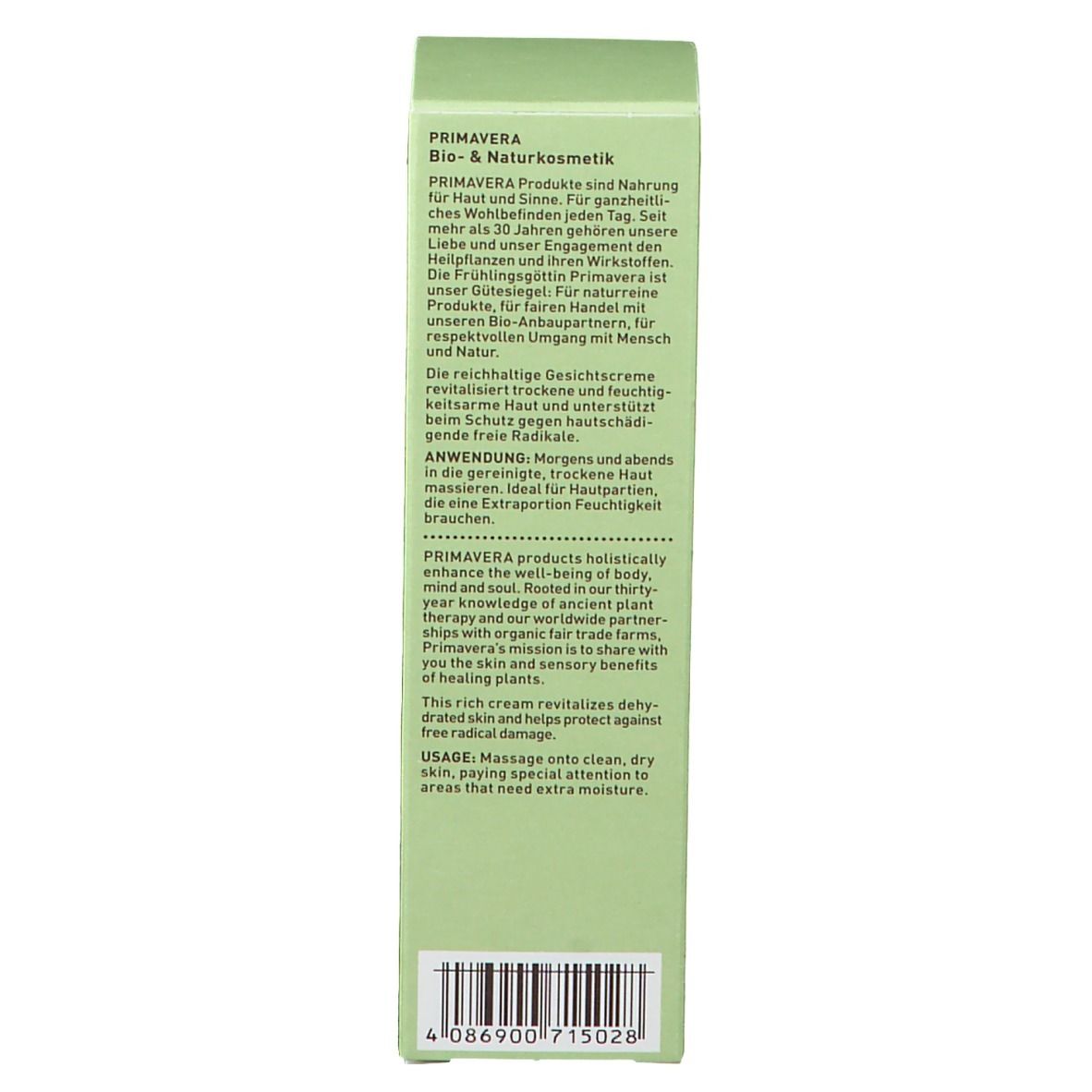 PRIMAVERA®  Crème hydratante riche Neroli cassis Bio
