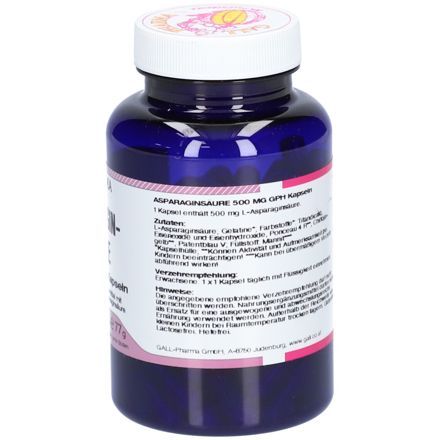 GALL PHARMA Acide aspartique 500 mg GPH gélules