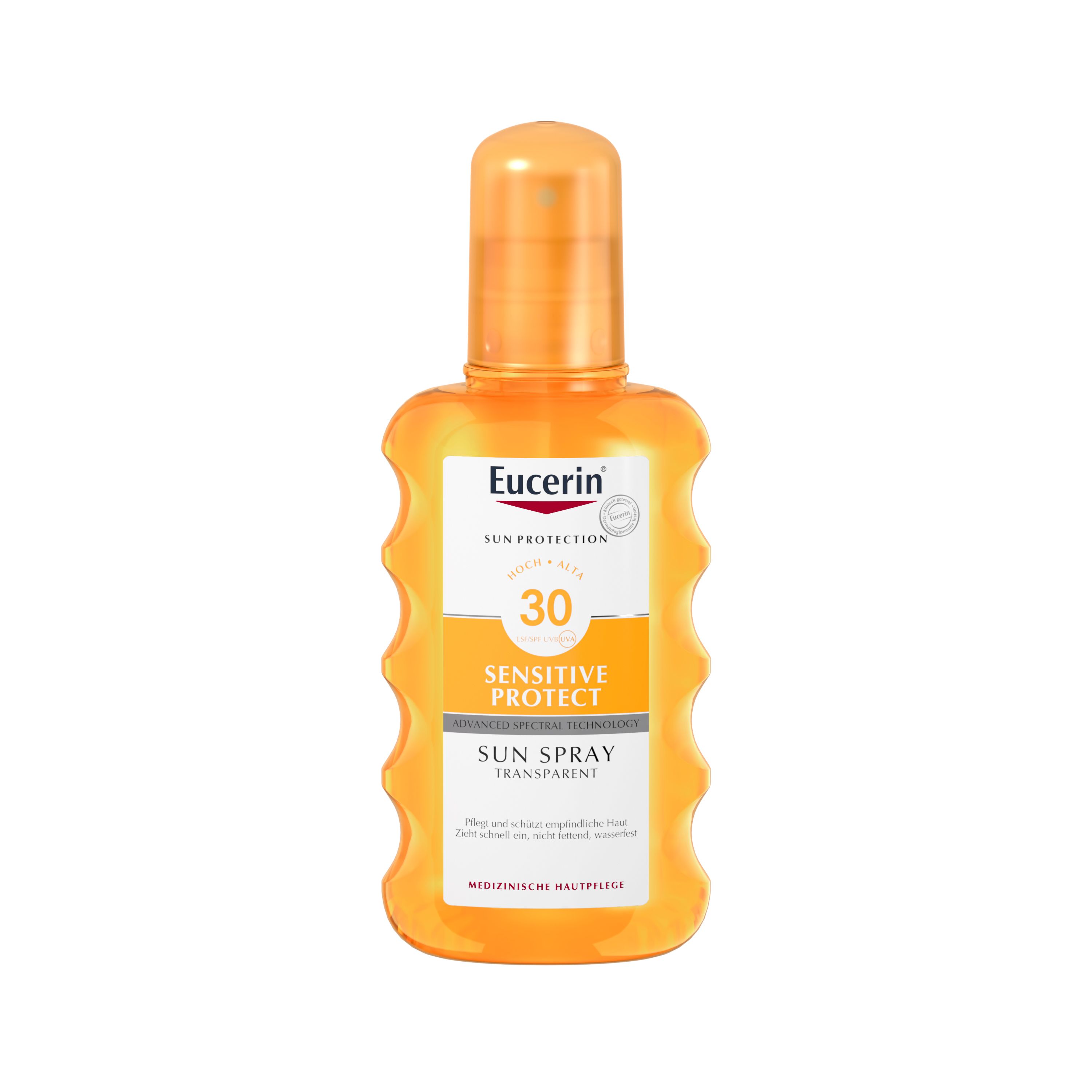 Eucerin Sun Sensitive Protect Spray Transparent LSF 30 – Sonnenschutzspray für empfindliche und zu Akne neigende Haut & Schutz vor sonnenbedingten Hautschäden