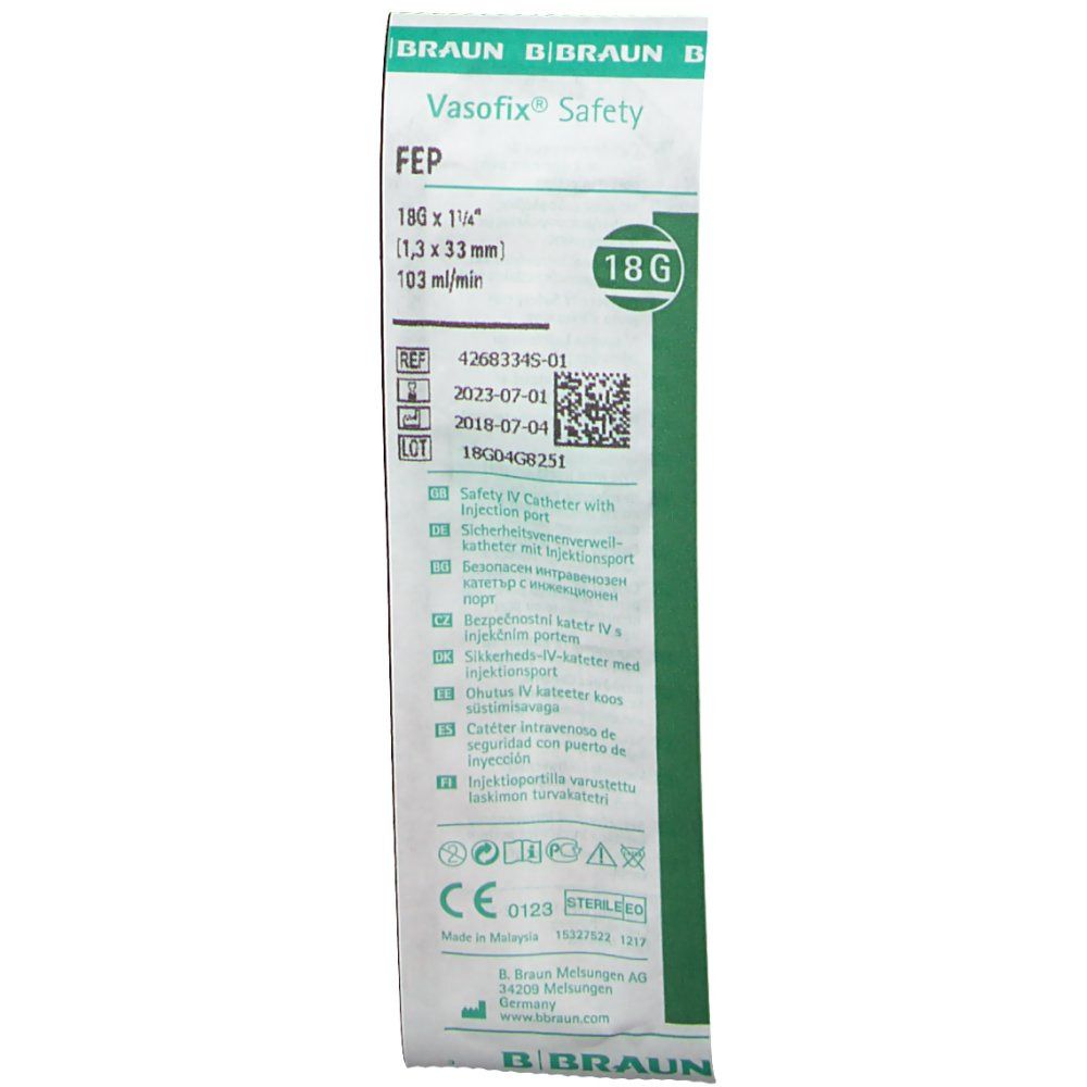 Vasofix® Safety Kanüle 18 G 1,3 x 33 mm