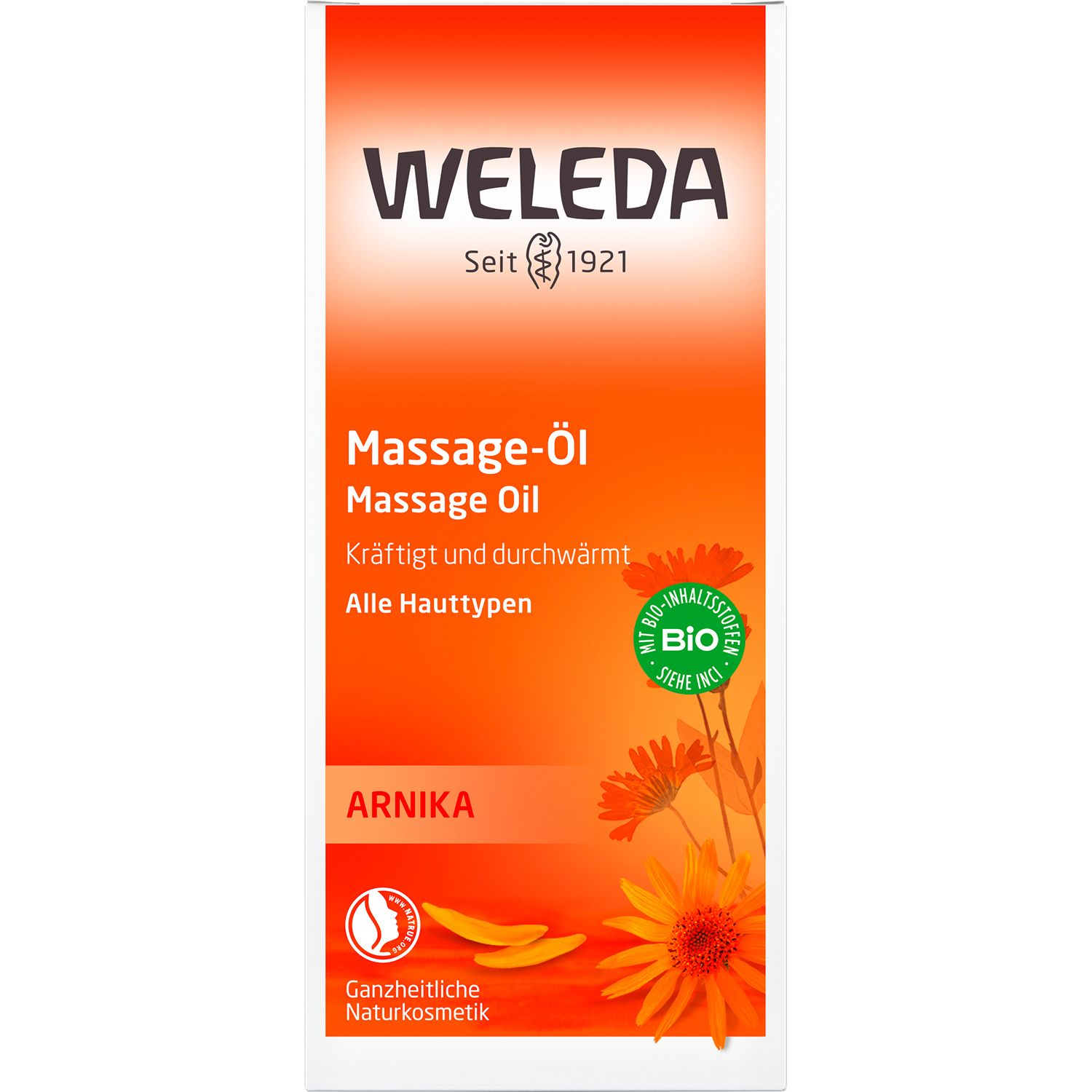 Weleda Massageöl Arnika -  die Massge ist durchblutungsfördernd, durchwärmt und lockert Muskeln