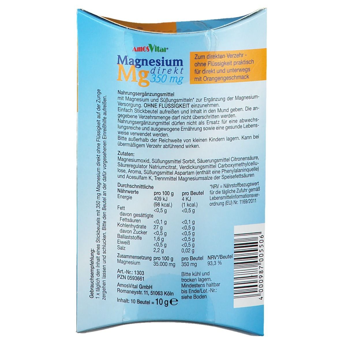 AmosVital® Magnesium Direkt 350 mg Beutel