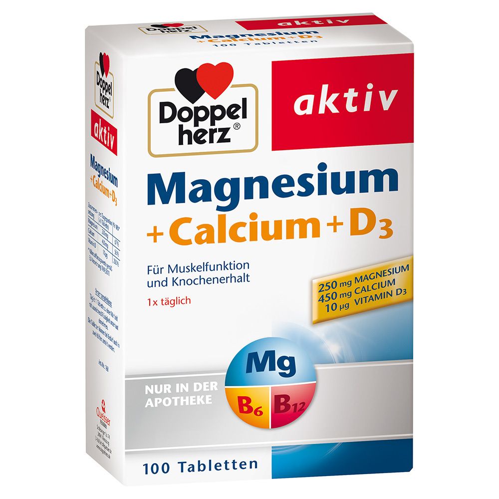 Doppelherz® Magnesium + Calcium + D3 Tabletten