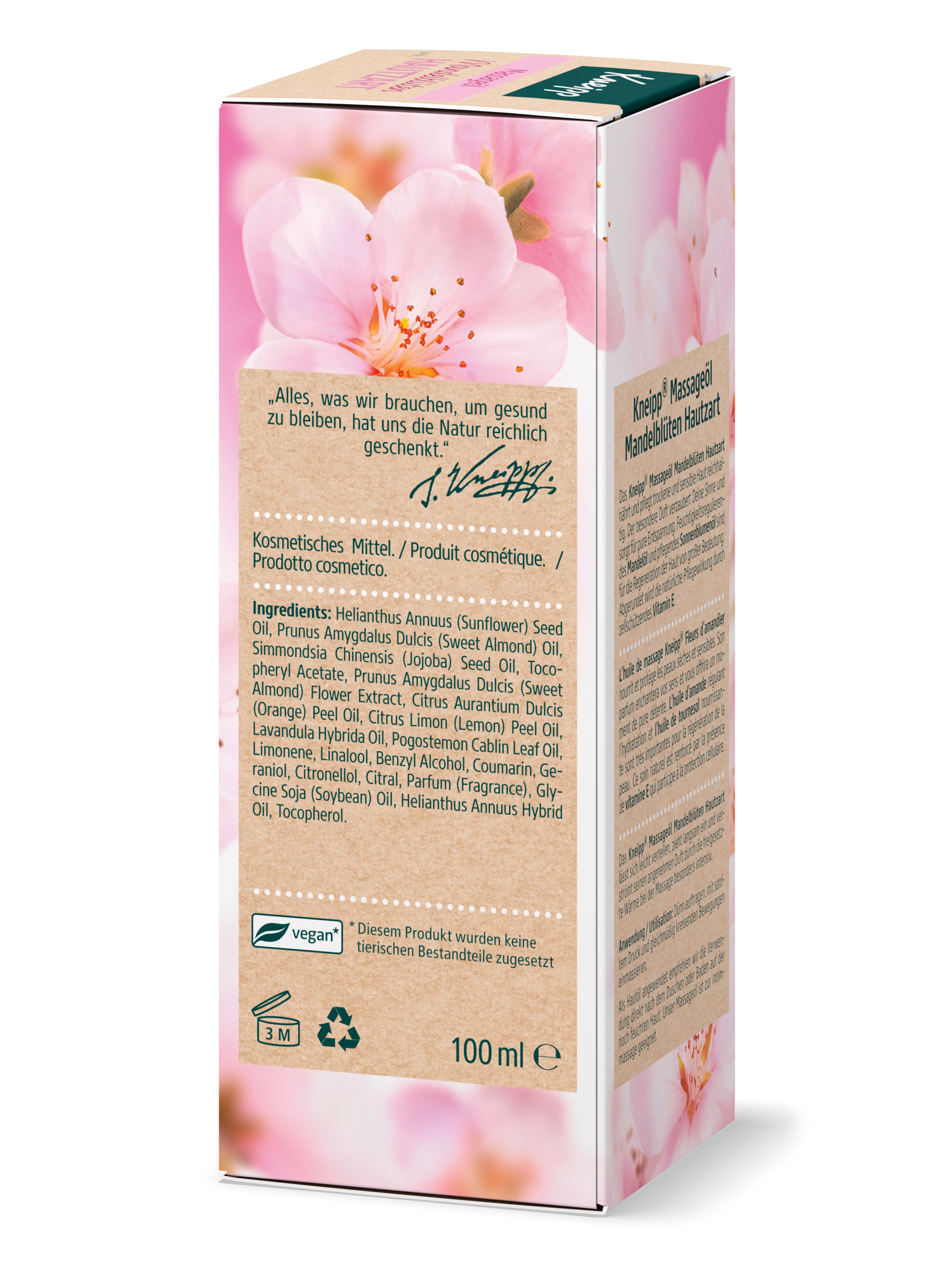 Kneipp® Huile de massage nourrissante Fleurs d'amandiers