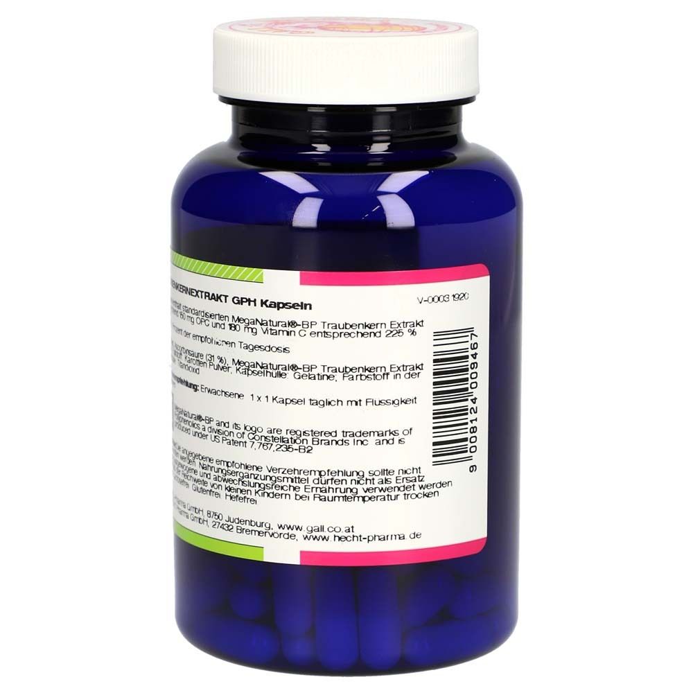 Vue arrière du flacon bleu. Étiquette avec informations produit et ingrédients. Texte en allemand.