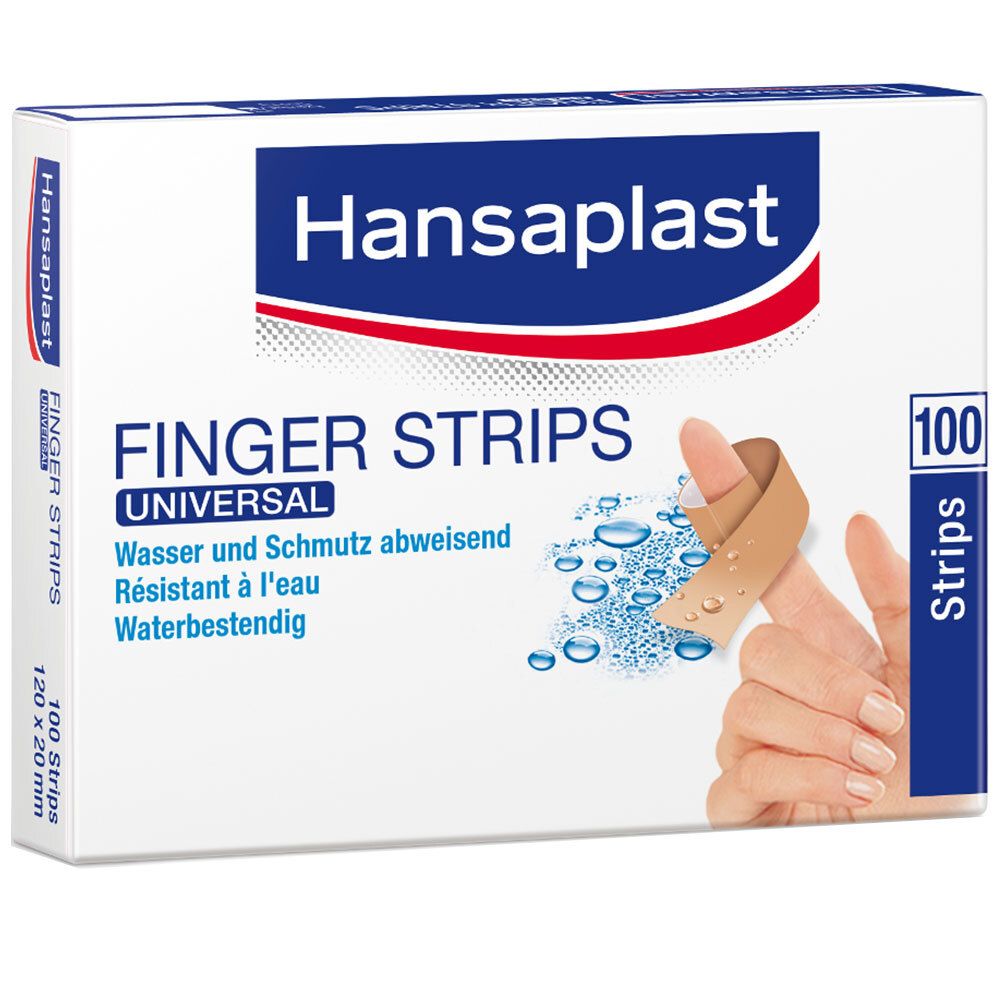 Hansaplast® Finger Strips 120 mm x 20 mm waterproof