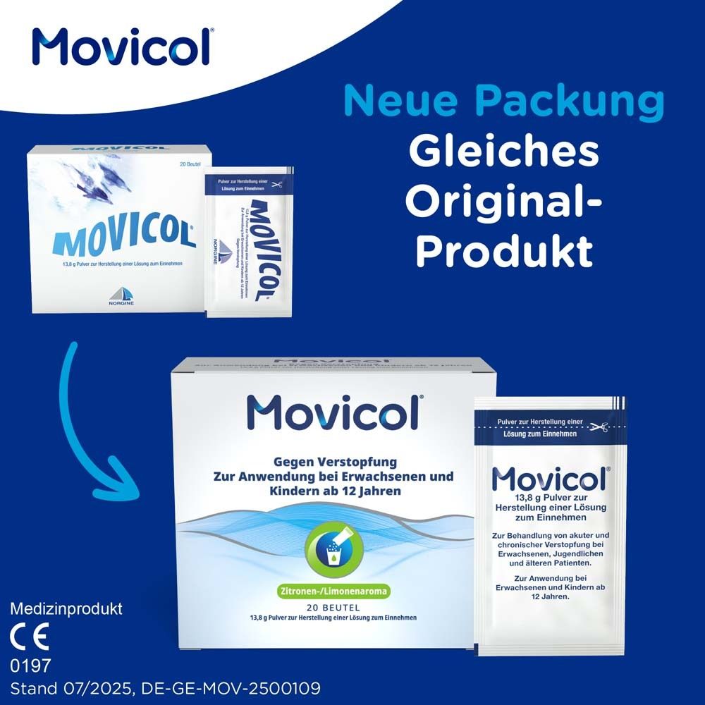 Verschiedene Packungen. Text: Neue Packung, gleiches Originalprodukt. Medizinprodukt.