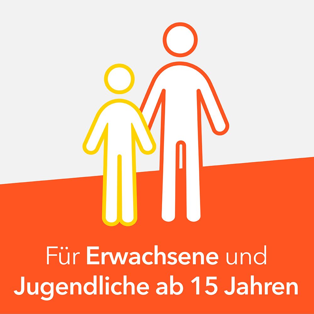 Illustration: Erwachsene und Jugendliche. Text: Für Erwachsene und Jugendliche ab 15 Jahren.