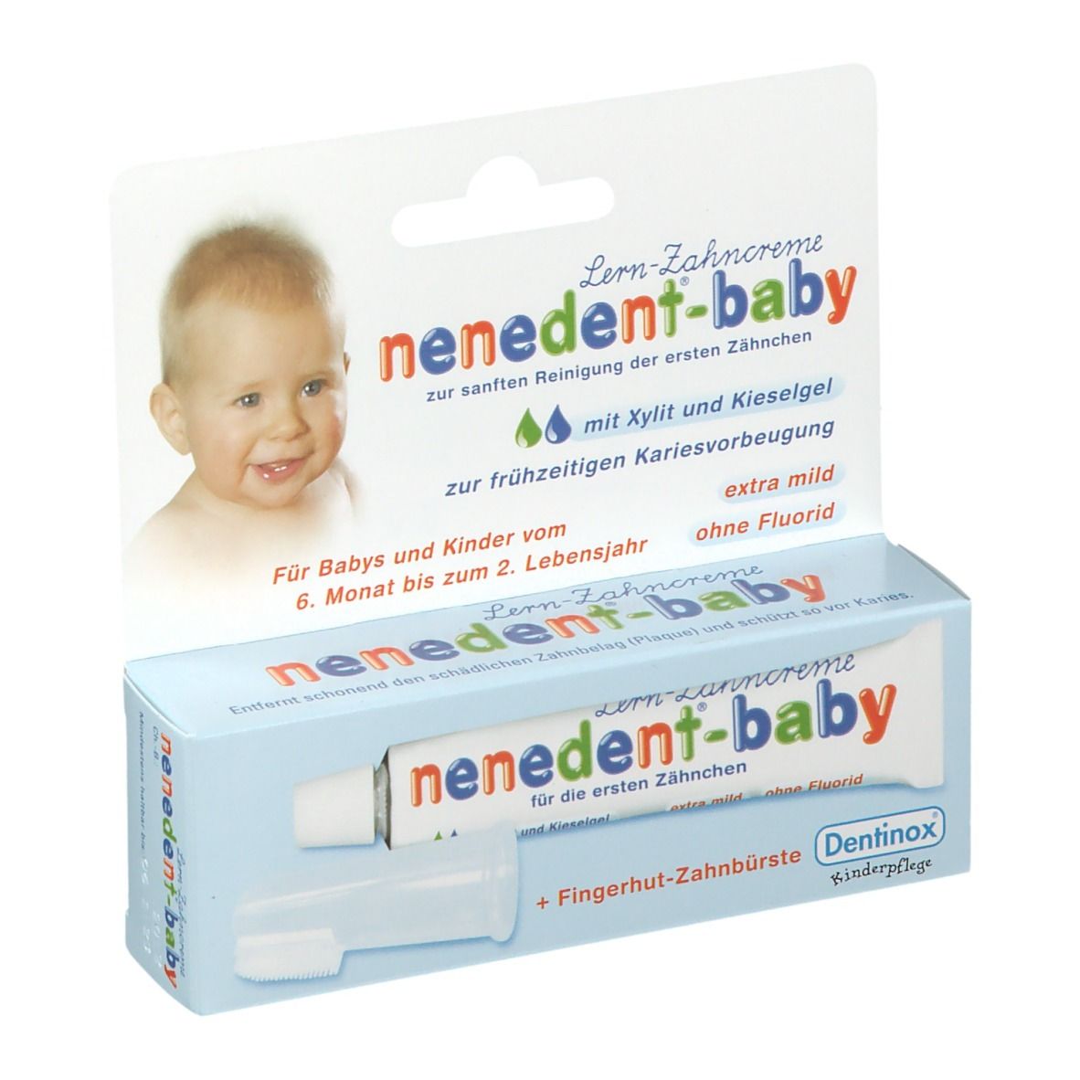 nenedent®-baby Zahnpflege-Lernset mit Fingerhut-Zahnbürste