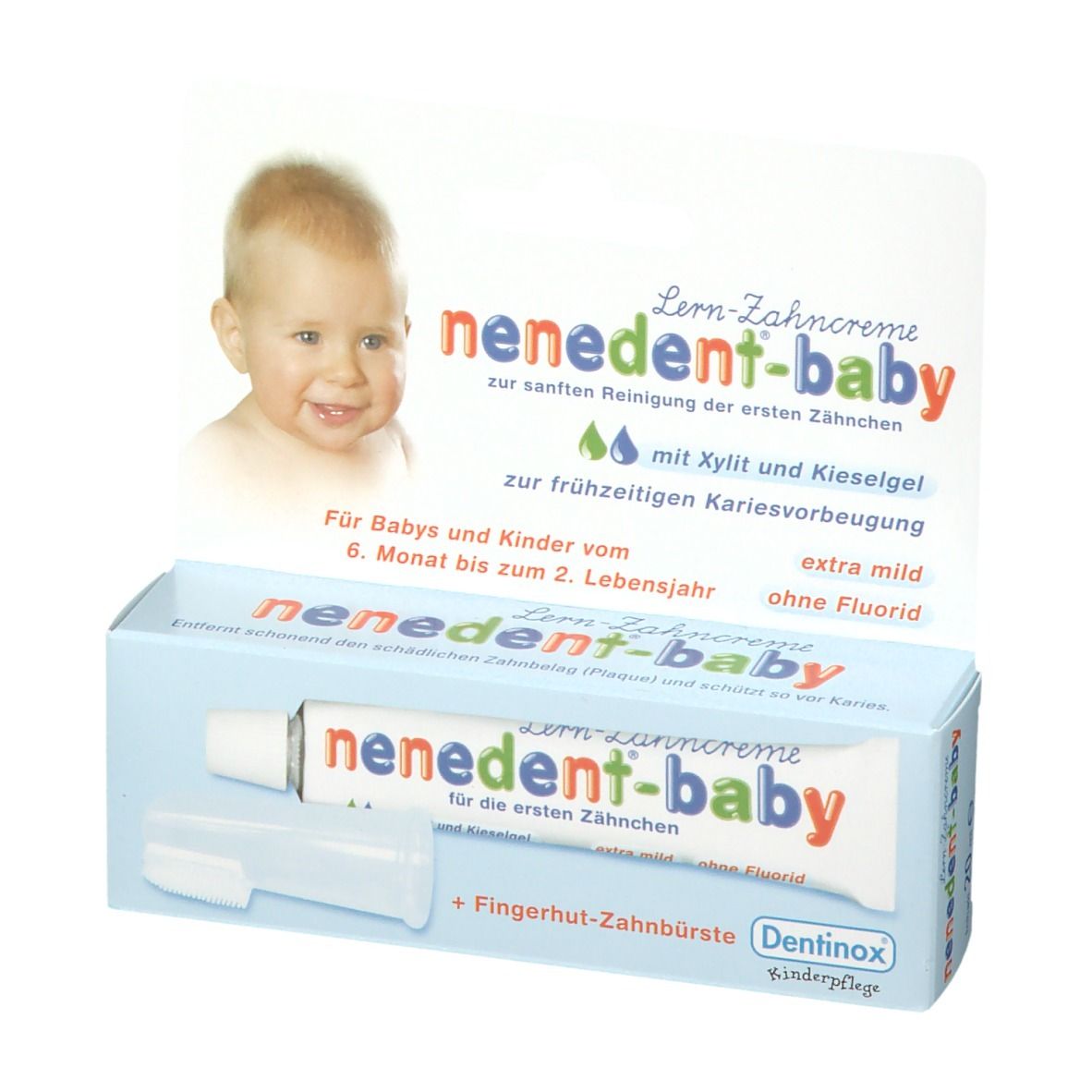 nenedent®-baby Zahnpflege-Lernset mit Fingerhut-Zahnbürste