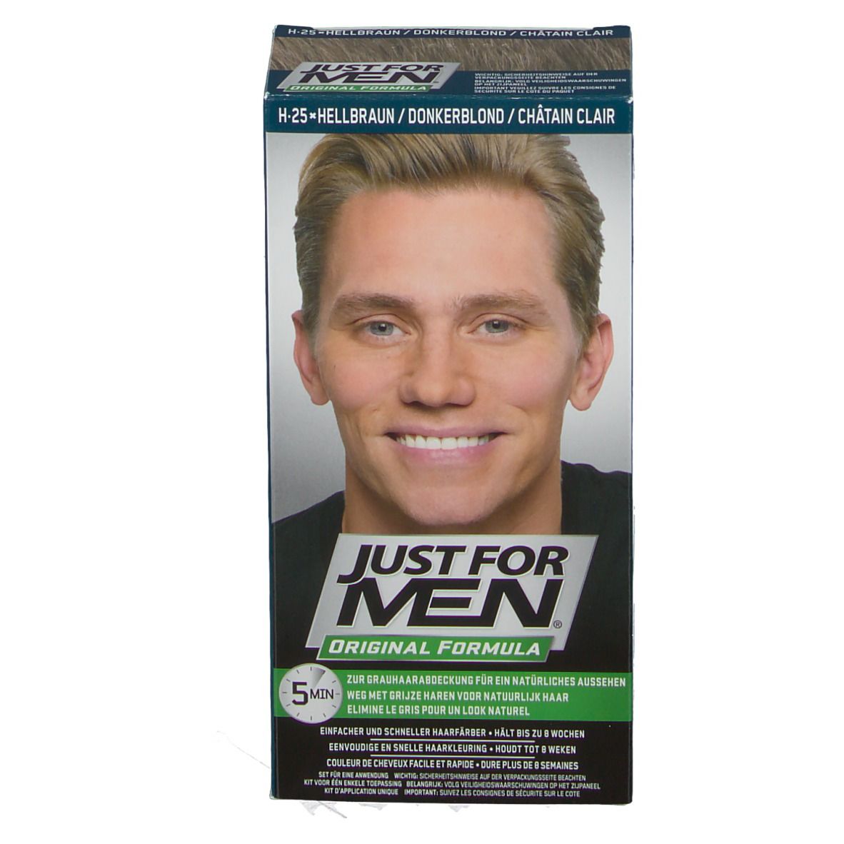 JUST FOR MEN Shampooing Colorant Châtain clair