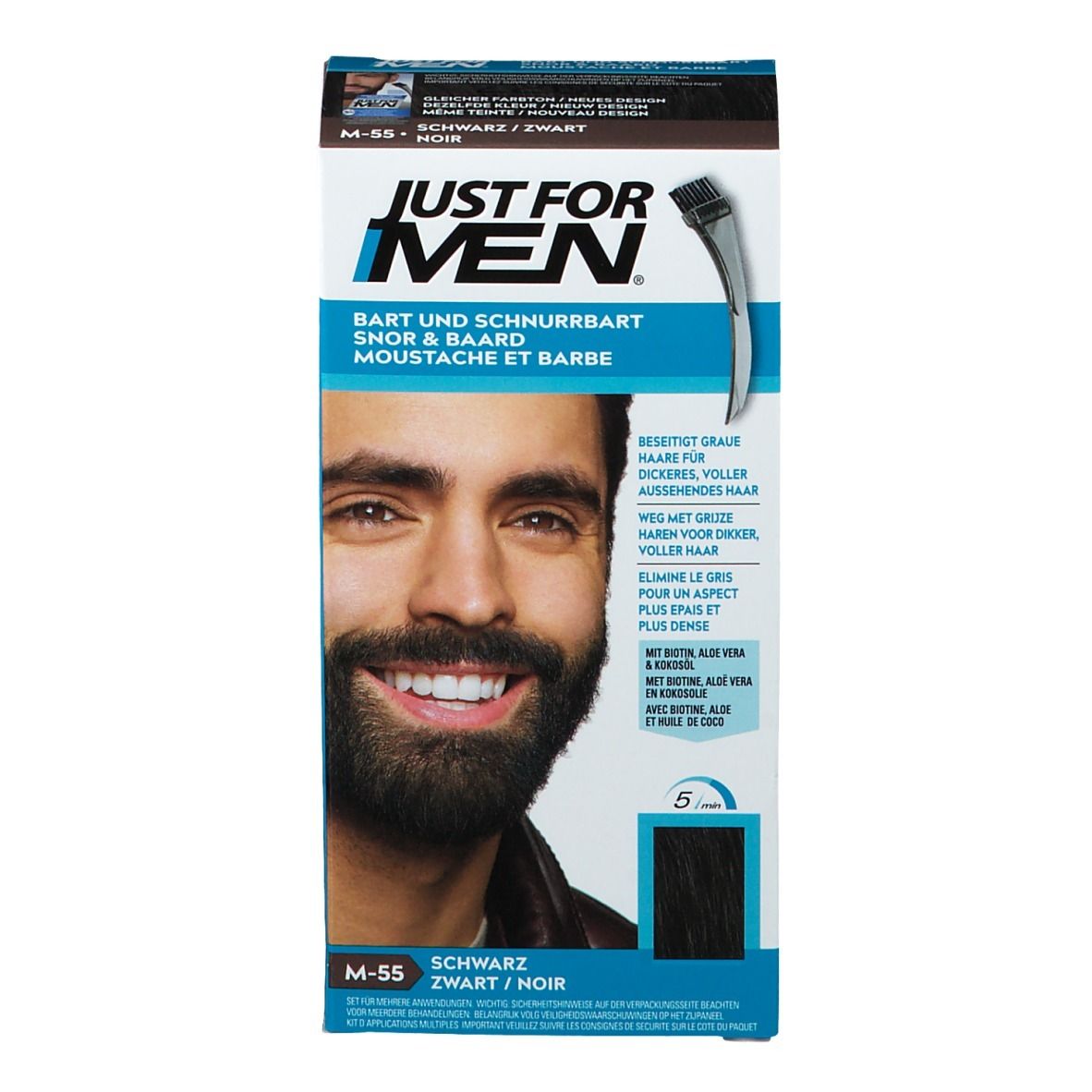 JUST FOR MEN® Coloration moustache & barbe Noir M55