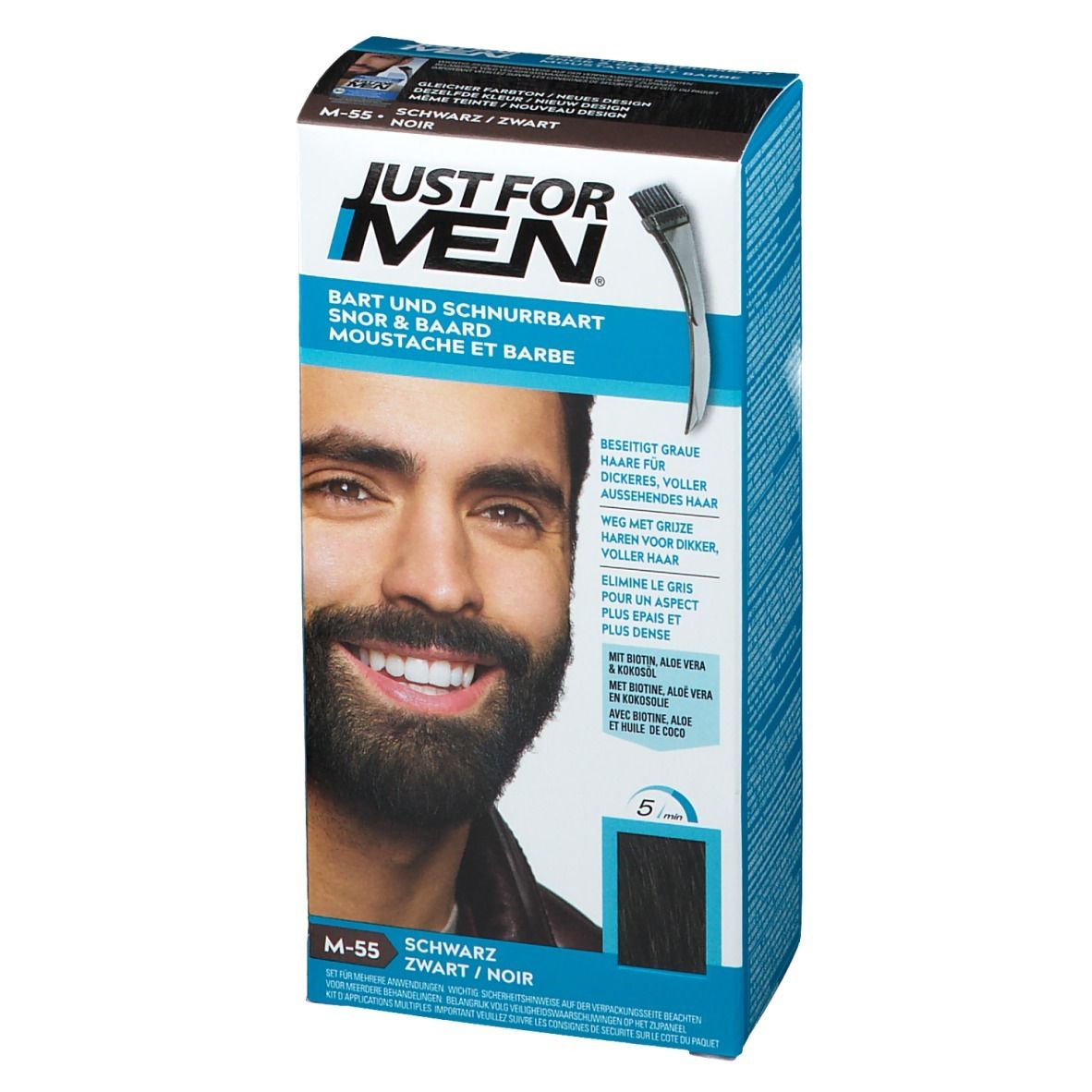 JUST FOR MEN Pflege-Brush-In-Color-Gel schwarz