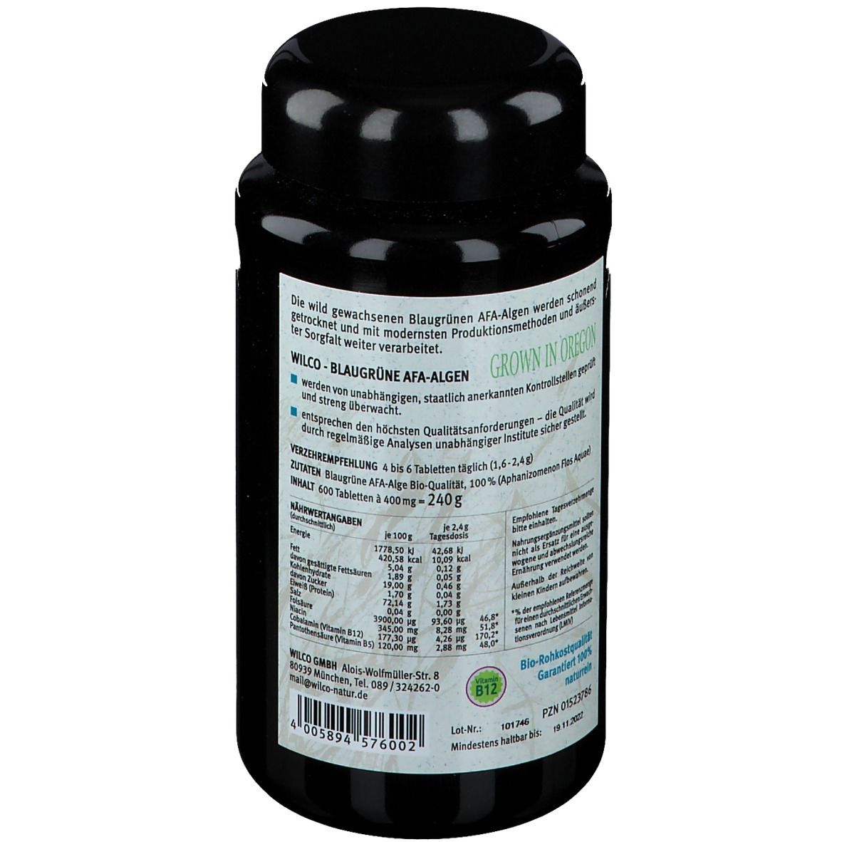 AFA Alge Tabletten 400 mg Blaugrün