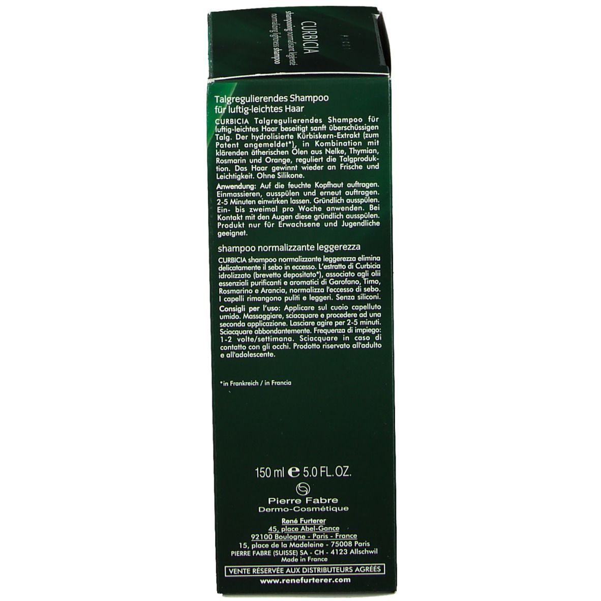 RENE FURTERER CURBICIA Regulierendes Shampoo für luftig-leichtes Haar