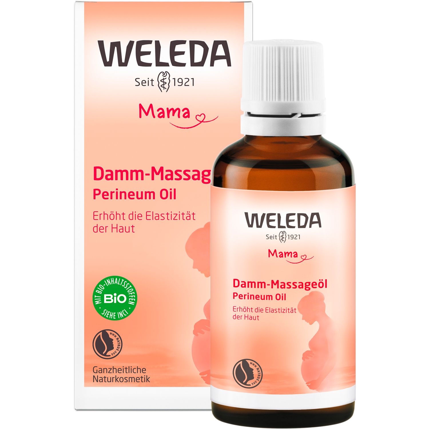 Weleda Damm-Massageöl - lockert & dehnt durch regelmäßige Massagen die Haut, für mehr Elastizität