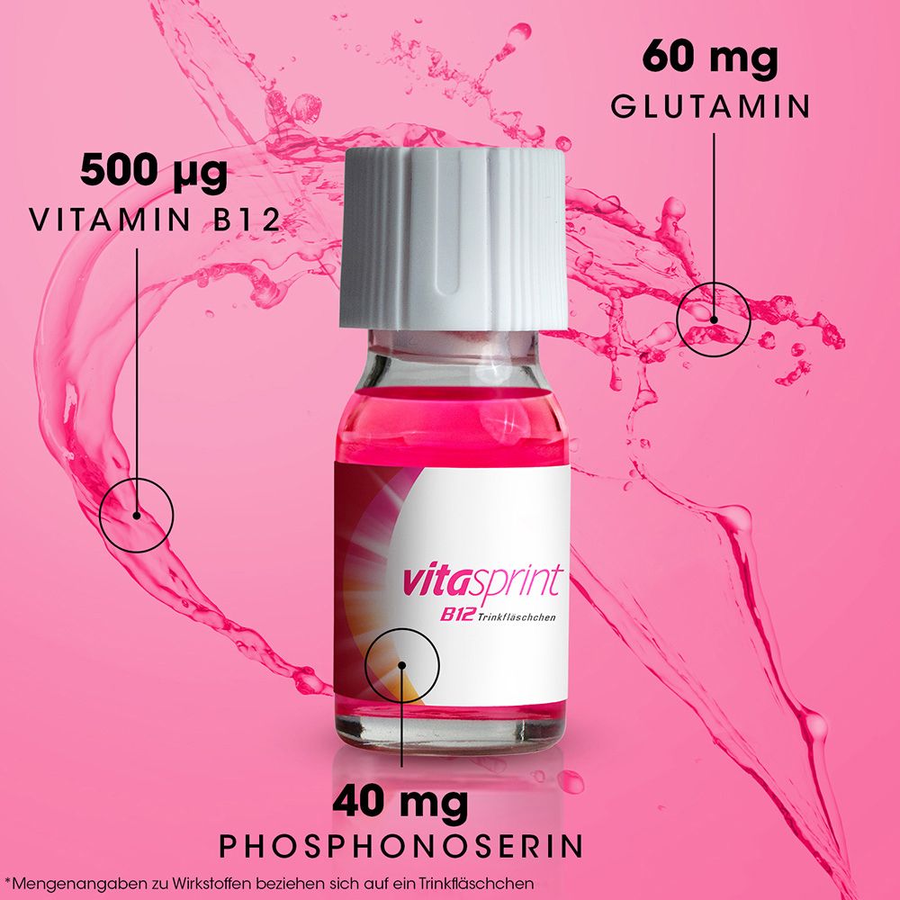 Vitasprint B12 Trinkfläschchen, mit Vitamin B12 für mehr Energie