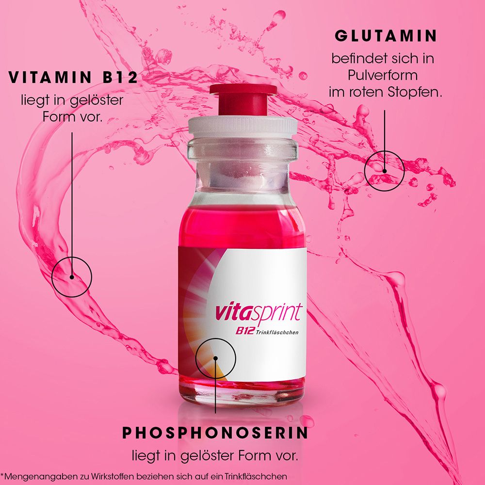 Vitasprint B12 Trinkfläschchen, mit Vitamin B12 für mehr Energie
