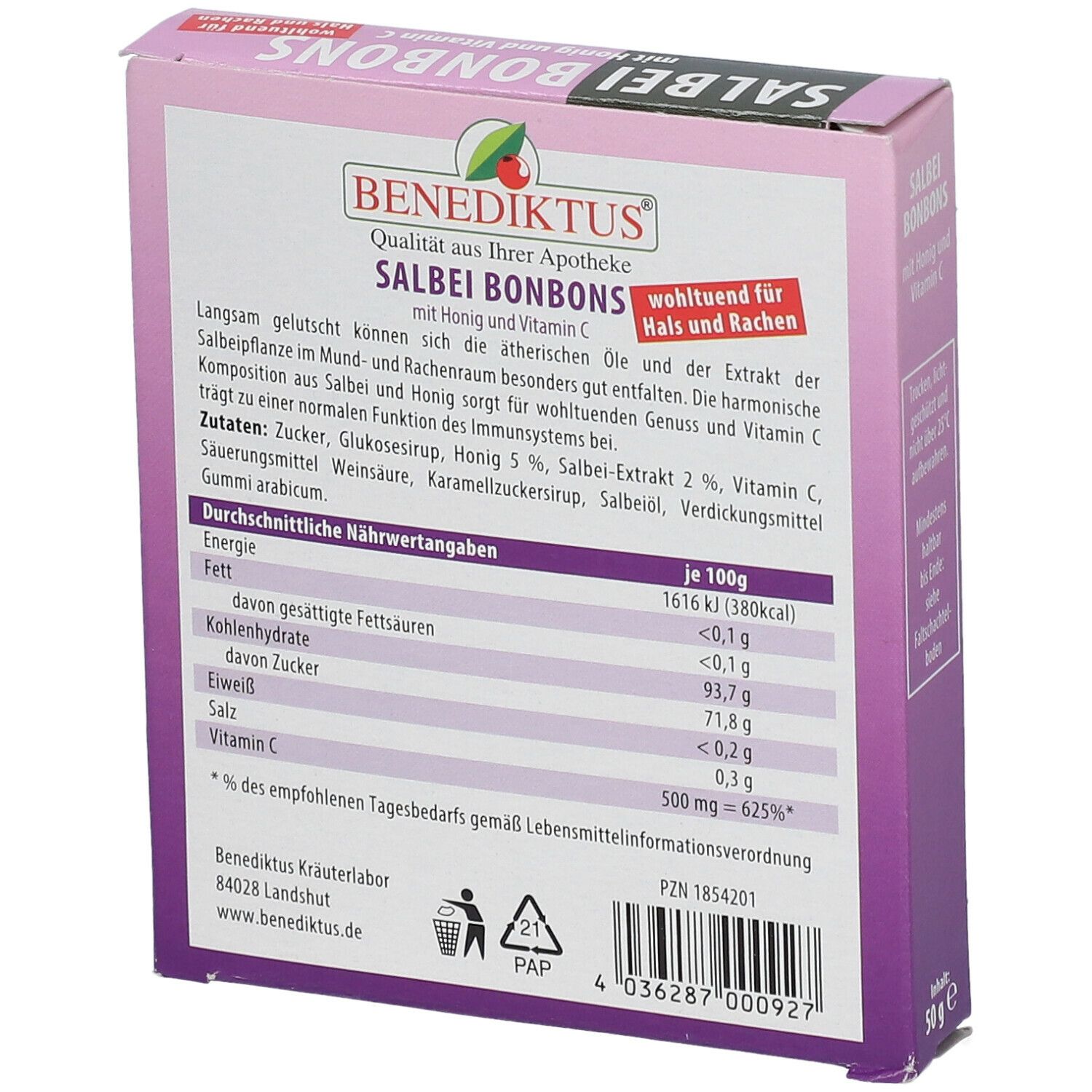 Salbei Bonbons Miel + Vitamine C