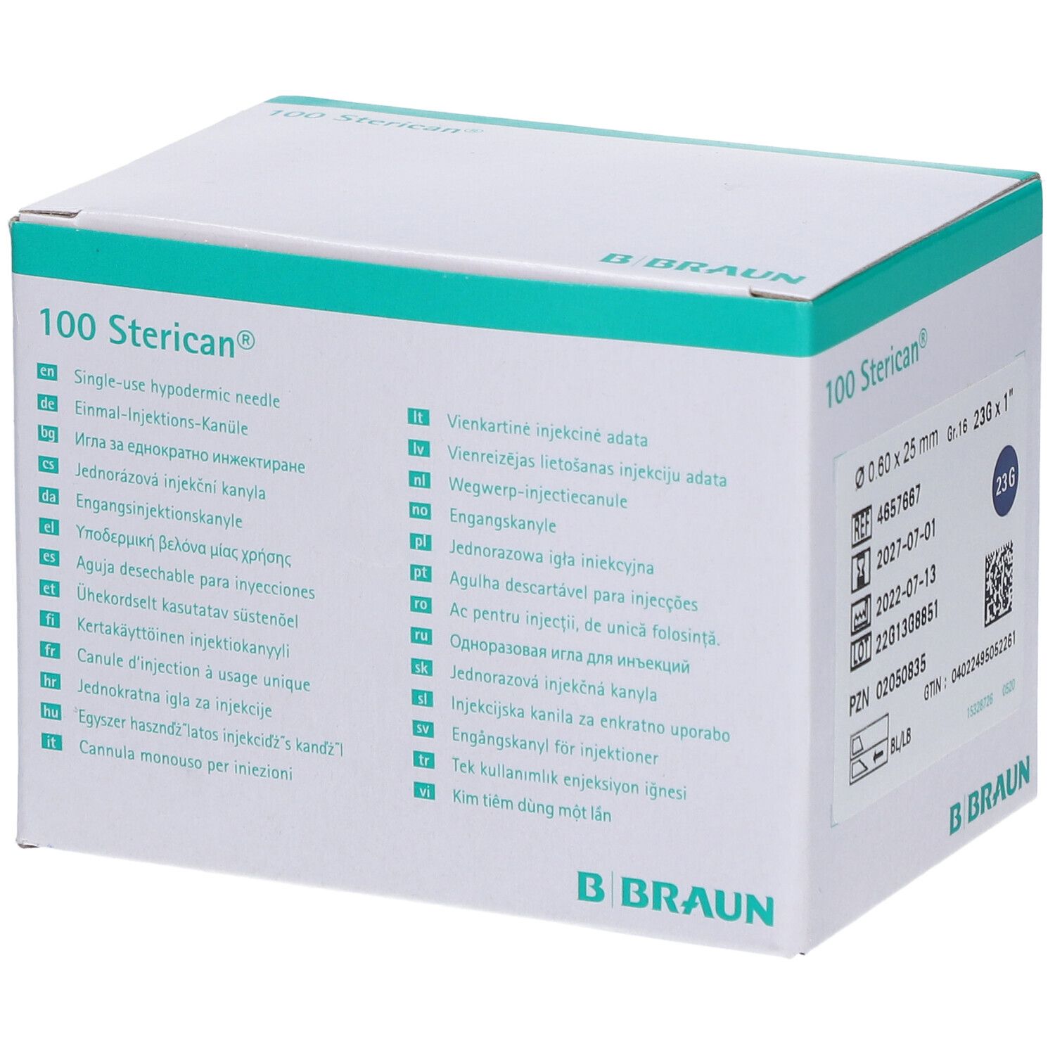 Sterican® Canule standard Gr. 16 G23 x 1 Zoll 0,60 x 25 mm bleu
