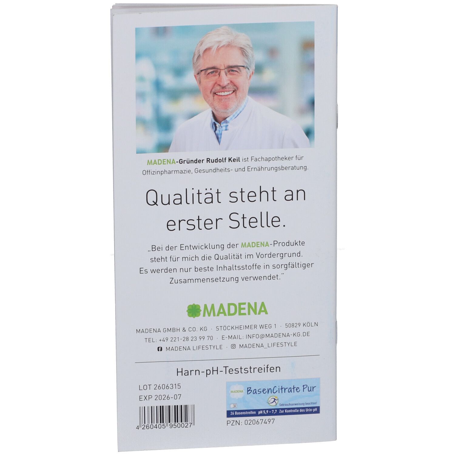 BasenCitrate Pur pH 5,9-7,7 Teststreifen