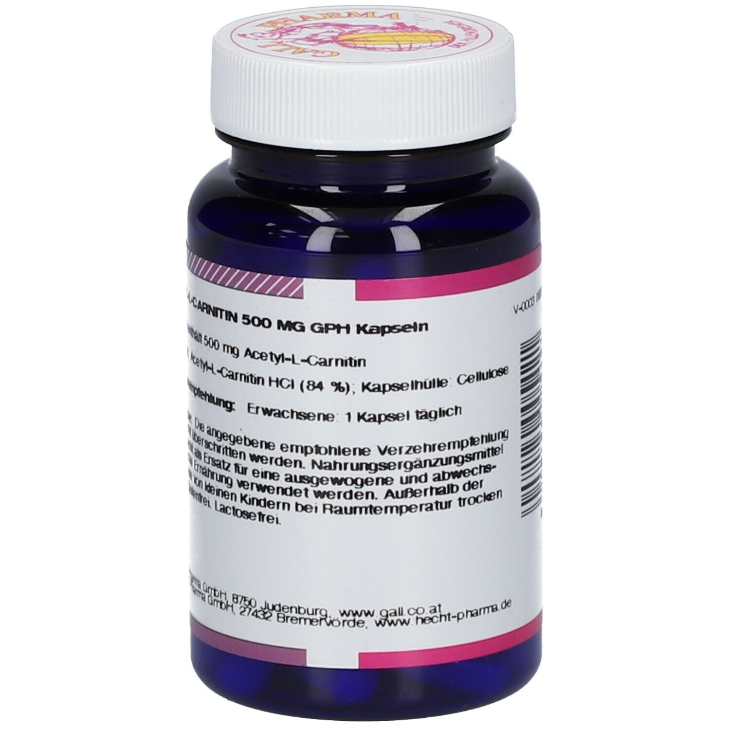 GALL PHARMA Acetyl-L-Carnitin 500 mg GPH Kapseln, 60 St