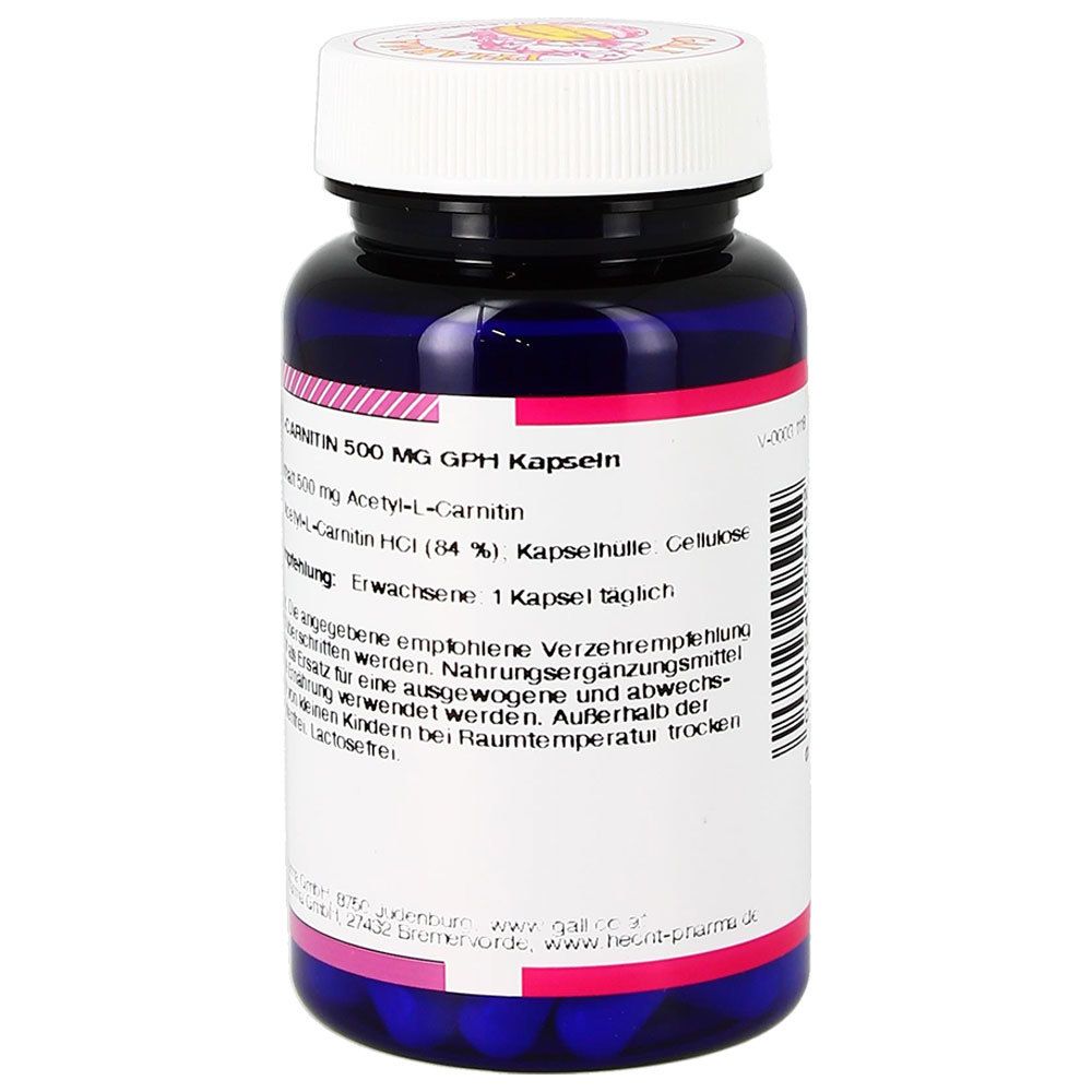 GALL PHARMA Acetyl-L-Carnitin 500 mg GPH Kapseln, 60 St