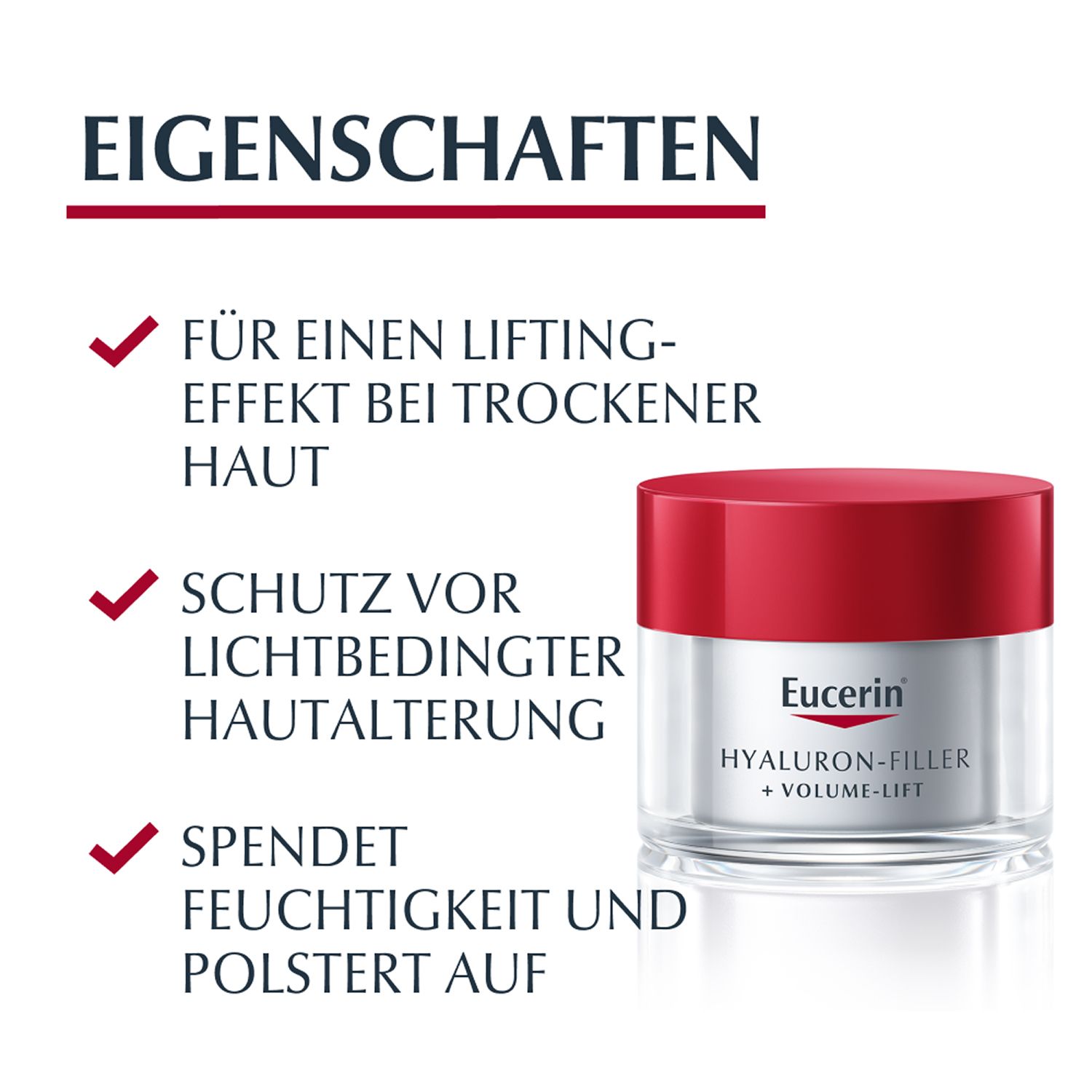 Eucerin® Hyaluron-Filler + Volume-Lift Tagespflege für trockene Haut