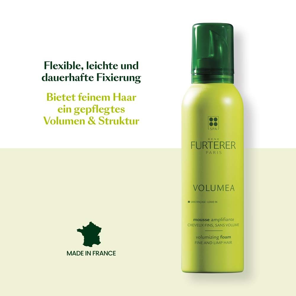 Flacon vert avec bouchon vert. Texte : Fixation souple, légère et durable. Fabriqué en France.