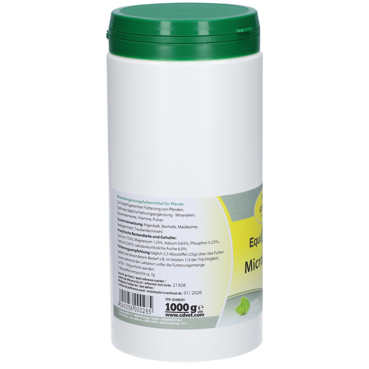 CdVet EquiGreen MicroMineral Plus – 100% Natürliches Mineralfutter Für Hunde, 4 Kg Eimer