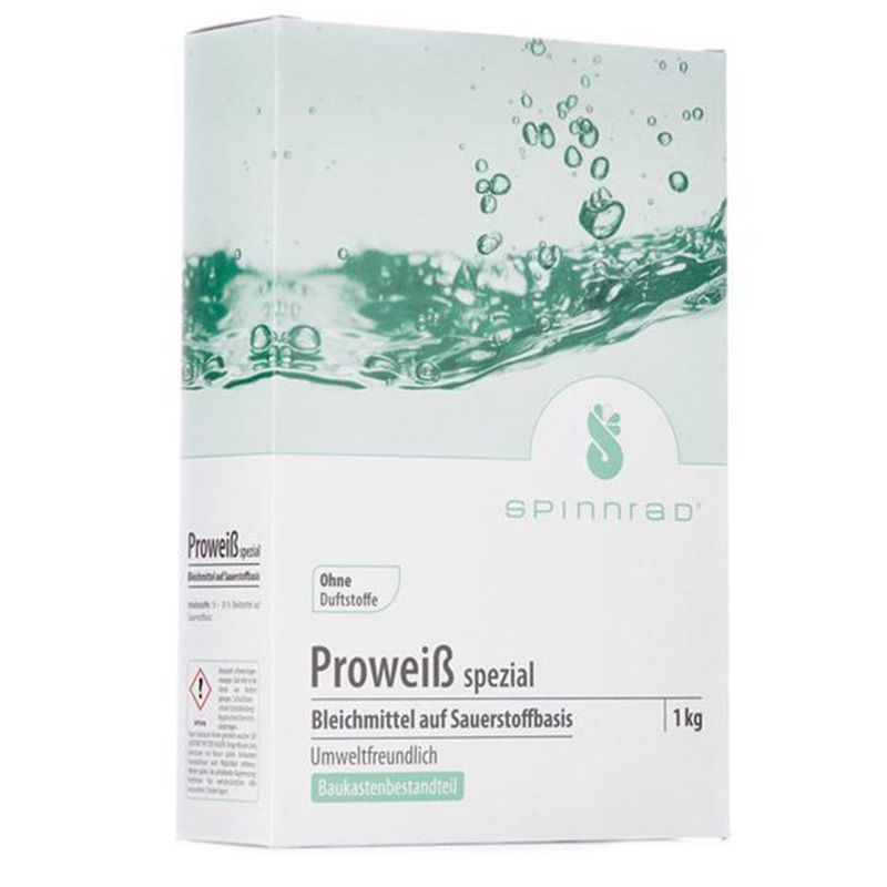 Poudre détachante Spinnrad Proweiß spezial à base d'oxygène, paquet de 1kg.
