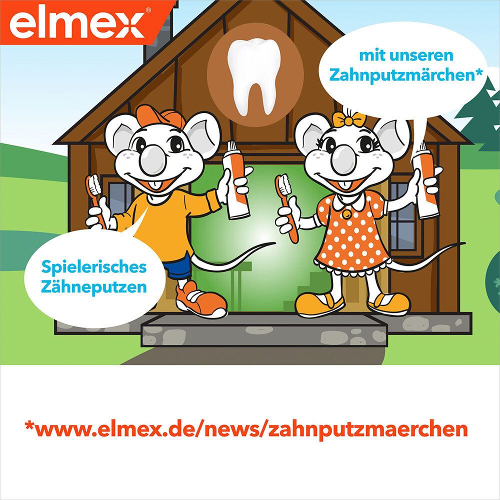 elmex Kinder-Zahnbürste weich für Kinder im Alter von 2-6 Jahren