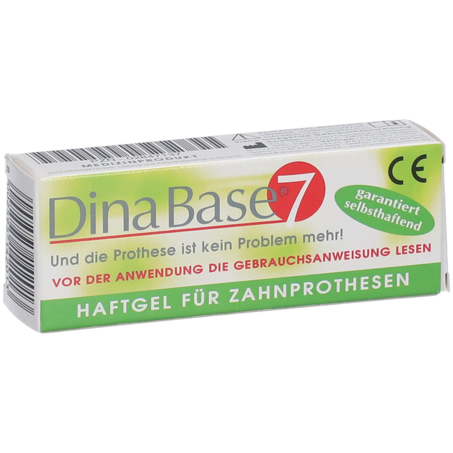Gel Adhésif Dinabase 7 Pour Rebasage Prothèses Dentaires - 20g - Neuf