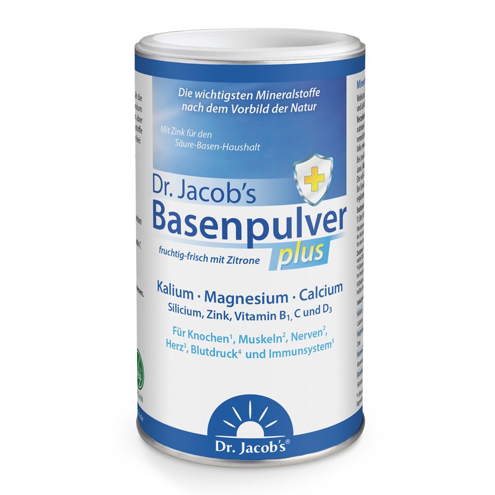 Dr. Jacob's Basenpulver plus Basen-Citrat-Mineralstoffe Kalium Magnesium Calcium