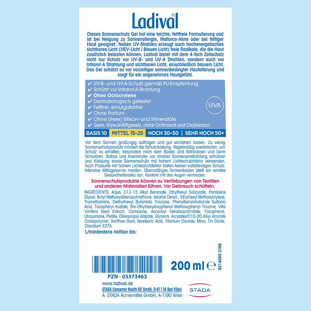 Ladival® Allergische Haut Sonnenschutz Gel LSF 20