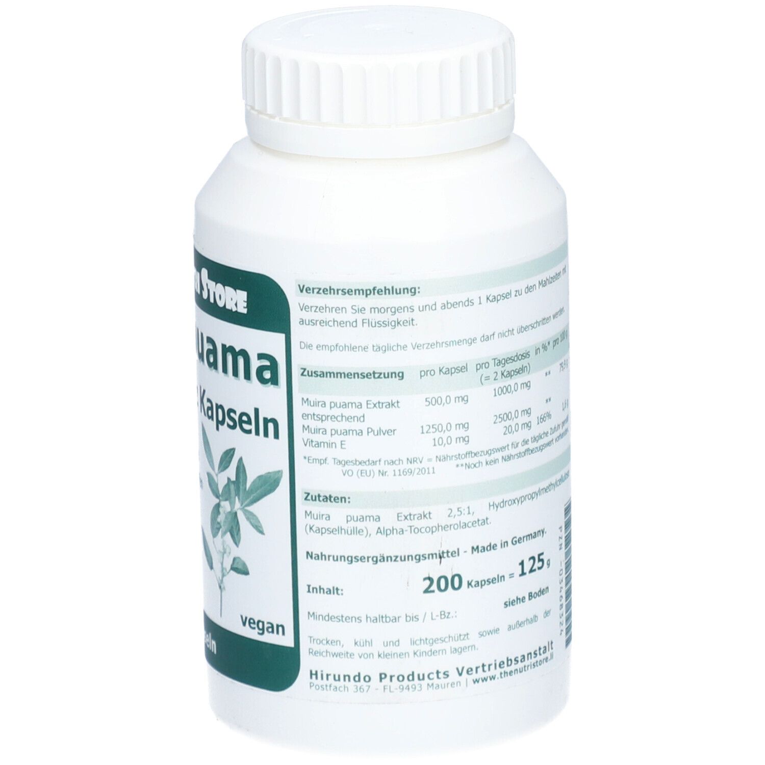 Muira puama 500 mg Extrakt Kapseln