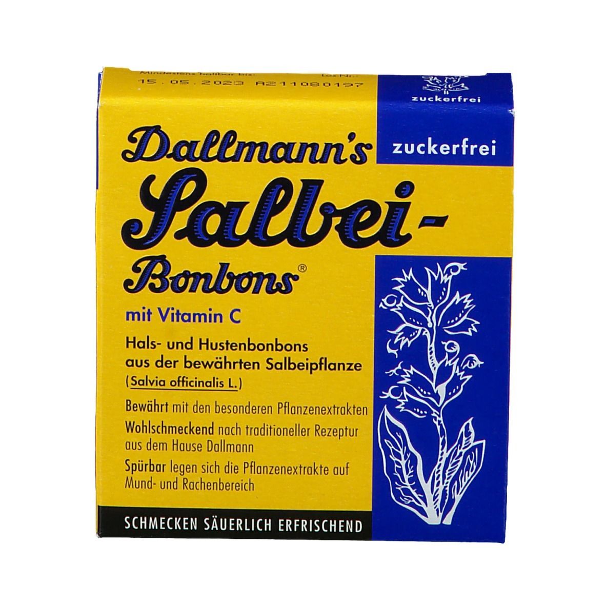 DALLMANNS® Bonbons à la sauge sans sucre