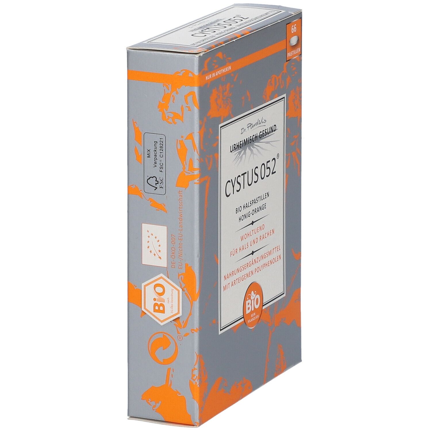 Dr. Pandalis Cystus 052® Bio Halspastillen – Honig-Orange