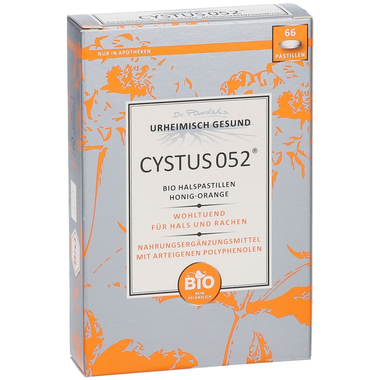 Dr. Pandalis Cystus 052® Bio Halspastillen – Honig-Orange