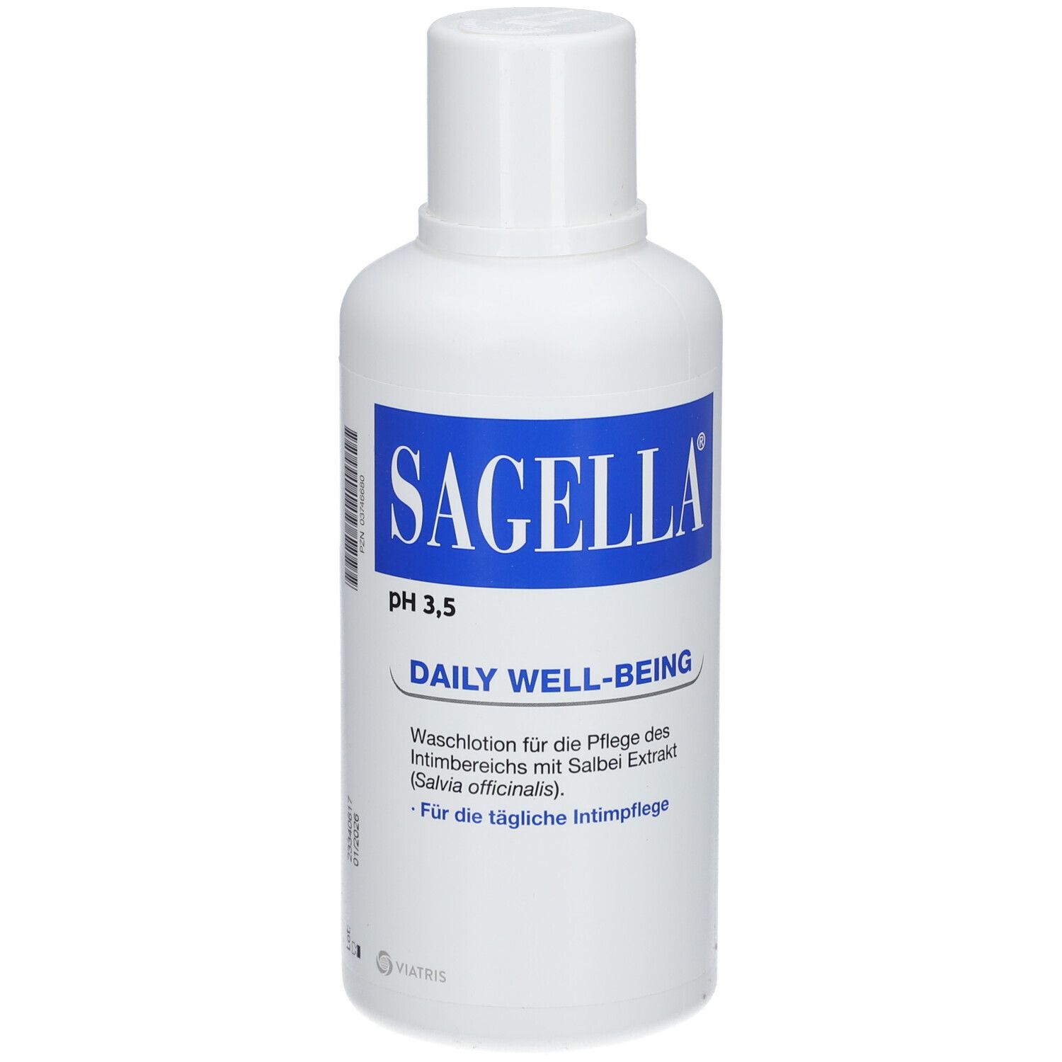 SAGELLA pH 3,5 – DAILY WELL-BEING: Intimwaschlotion mit Milchsäure und Salbei-Extrakt