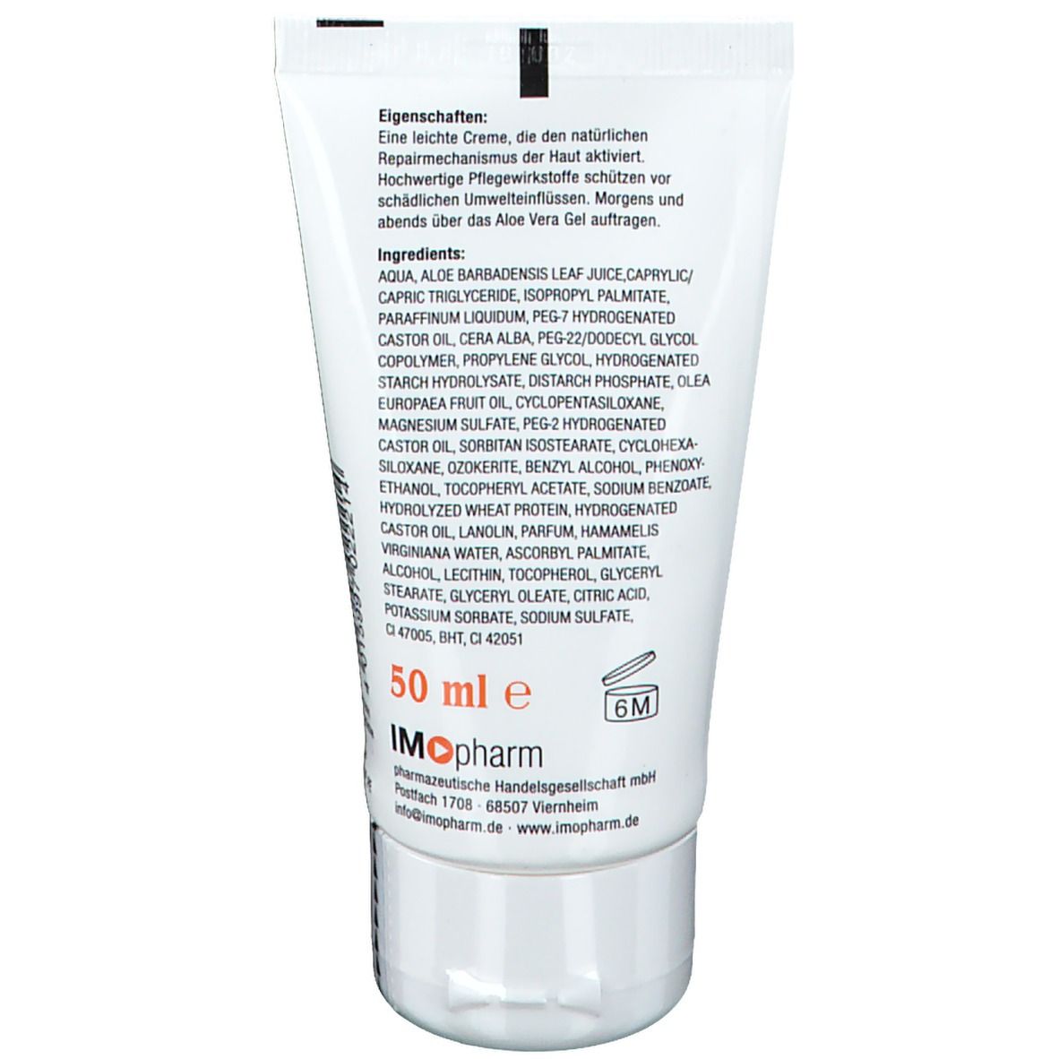 Crème hydratante à l'aloe vera S