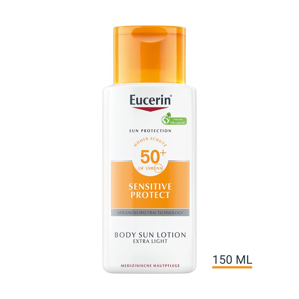 Eucerin® Sensitive Protect Sun Lotion Extra Light LSF 50+ – sehr hoher Sonnenschutz pflegt empfindliche Haut