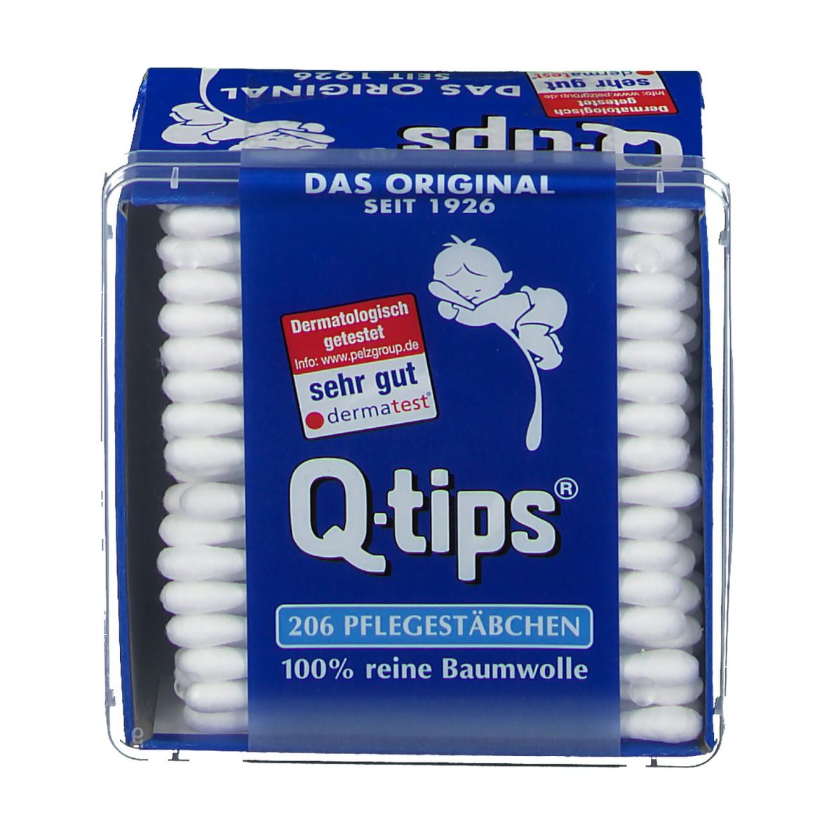 Q TIPS Wattestäbchen Würfelbox 206 pc s Redcare Apotheke